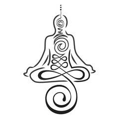 Unalome, Buddhist symbol represents life’s path toward enlightenment.