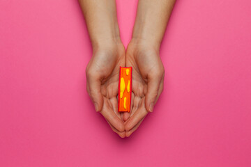 Human vessels model in hands. Treatment of atherosclerosis.