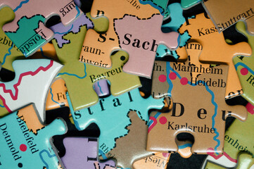 color puzzle country world geography part map abstraction macro horizontal photo