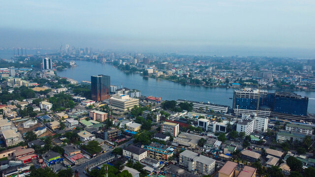 Aerial Landscape Of Victoria Island Lagos Nigeria