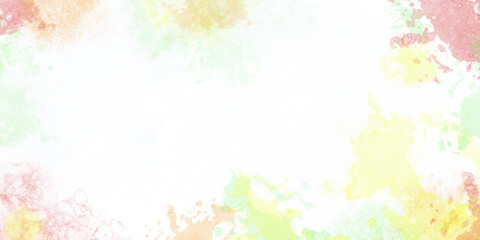 hand painted watercolor background with shape abstrack