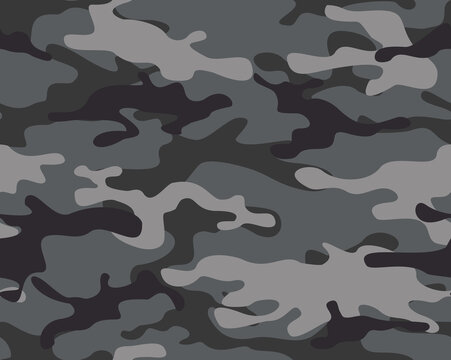 Camouflage seamless pattern. Abstract camo from spots. Endless background of spots. Military texture. Print on fabric and textiles. Vector illustration