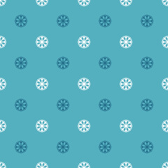 Vector seamless snowflakes pattern. Snowfall winter background