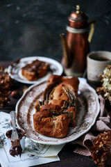 Banana and nutella  bread.style vintage