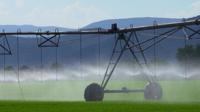Irrigation Center pivot with drop sprinklers in Israel