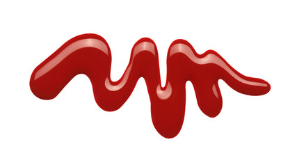 Blot of red nail polish isolated on white