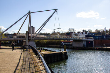 The Lady Julian Bridge over the River Wensum in Norwich, Norfolk