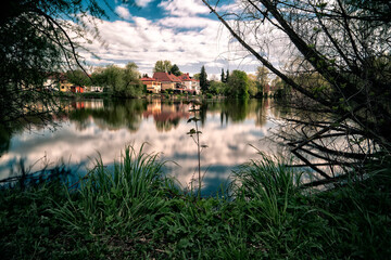 Obraz premium Langzeitbelichtung Teich