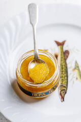 Pike  caviar.top view.style rustic