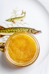 Pike  caviar.top view.style rustic