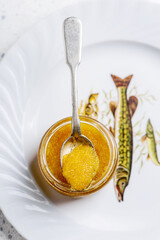 Pike  caviar.top view.style rustic