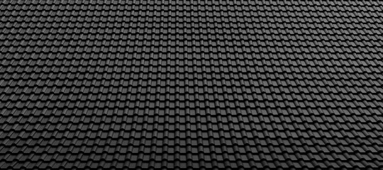black tile roof pattern for background © srckomkrit