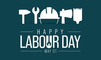Labour day is observed every year on May 1st, it is an annual holiday to celebrate the achievements of workers. Vector illustration.
