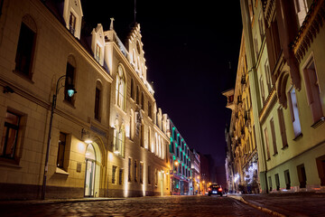 Fototapeta na wymiar Street in the night