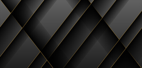 Modern black background with gold lines design