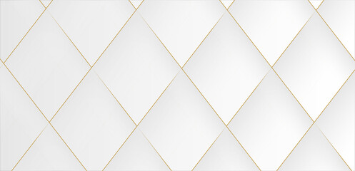 Fototapeta premium Modern white background with gold lines design