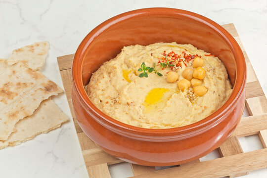 Hummus from chickpeas and roasted sesame series image 01