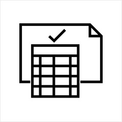 Spreadsheet Icon, Computer File Format Of Data Stored In Tabular Form - obrazy, fototapety, plakaty