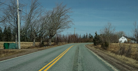 Fototapeta premium road in winter