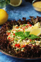 Traditional Levantine vegetarian salad tabbouleh