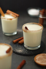 Kogel mogel drink made from eggs with cream