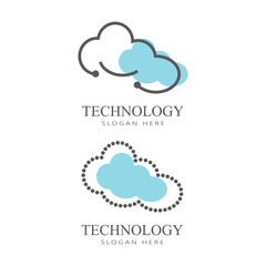 Cloud template vector icon illustration design