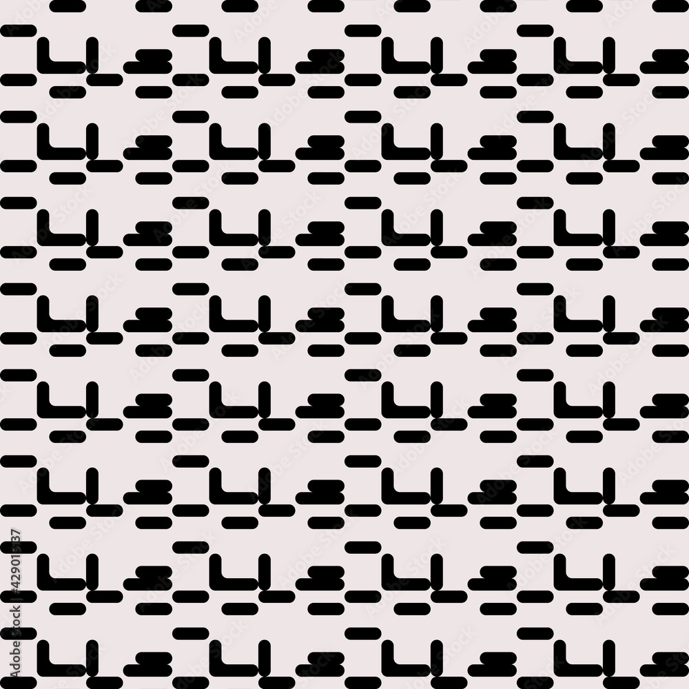 Poster Simple blocks pattern. Vector same ornament.