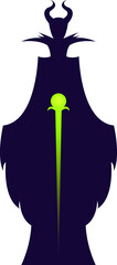 sleeping beauty. maleficent, fairy tale, children's cartoon, villain, shadow, witch, fear, horror, print, illustration, vector, girl, man, princess, witch, magic, mystery