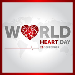 29 september world heart day concept design vector illustration