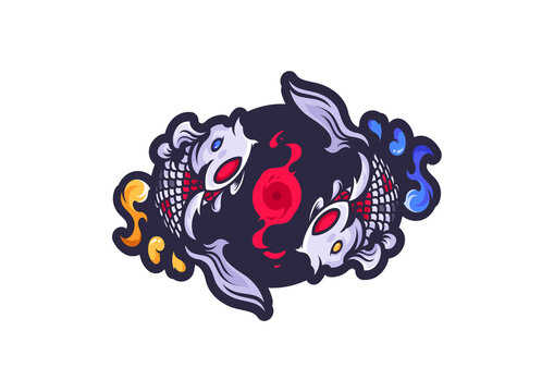 Yin Yang Koi Fish