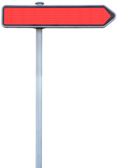 Panneau d&rsquo;indication fond rouge