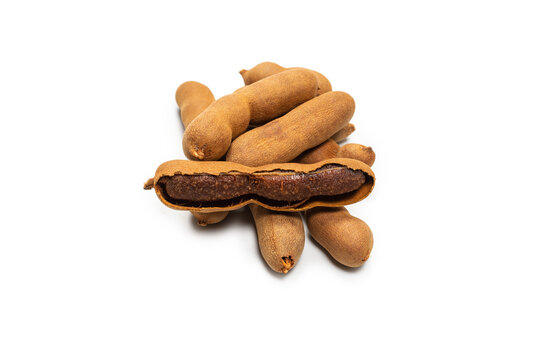 Sweet tamarind isolated on white background.