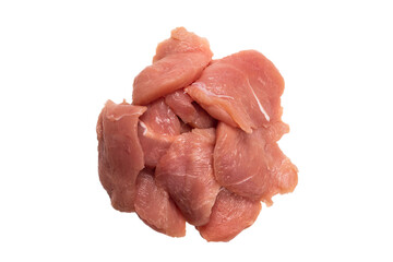 Turkey fillet isolated on a white background.