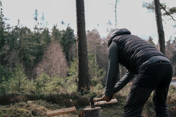 Man in the forest