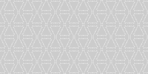 Background pattern with simple geometric ornament on a gray background. Seamless pattern, texture. Vector illustration