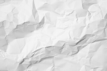 blank crumpled white paper for background.