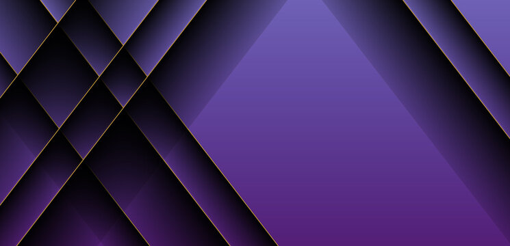 Abstract purple background with gold lines