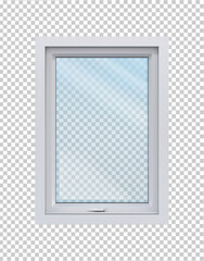 white window on transparent background vector illustration