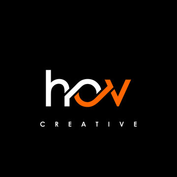 HOV Letter Initial Logo Design Template Vector Illustration