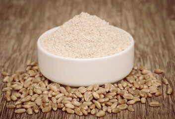 Wheat and reddish flour