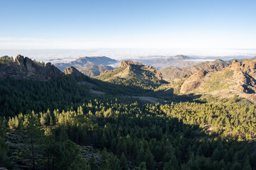 The View From Gran Canarian Landmark Roque Nublo