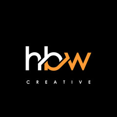 HBW Letter Initial Logo Design Template Vector Illustration