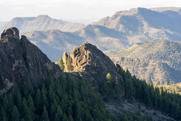 The View From Gran Canarian Landmark Roque Nublo