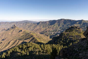 The View From Gran Canarian Landmark Roque Nublo