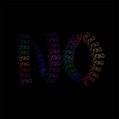 Realistic Neon Inscription. Glowing Font.
