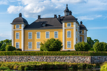 Fototapeta na wymiar Summer view of the castle of Stromsholm in Sweden