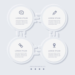 Vector elegant simple refined style infographic design UI template labels and icons