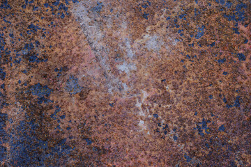 Rust on the surface of the old iron sheet