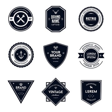 Vintage Style Badge And Label Collection