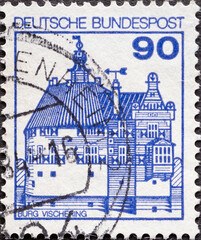 GERMANY - CIRCA 1979 : a postage stamp from Germany, showing historical castles in Germany. Vischering Castle